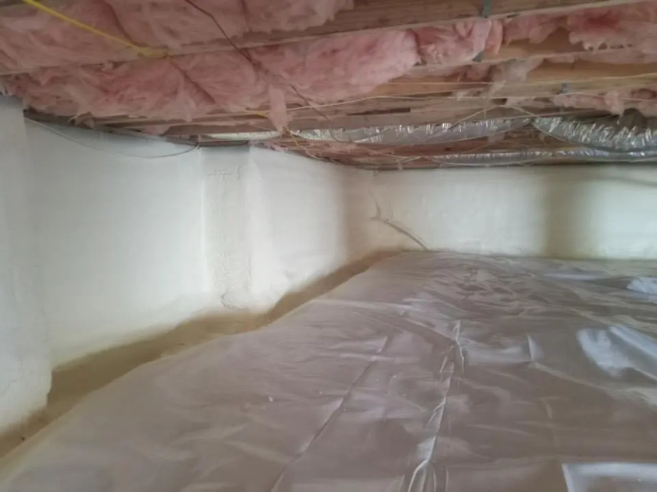 Crawl space encapsulation with closed-cell spray foam for Spray Foam Roofing in Newington Forest
